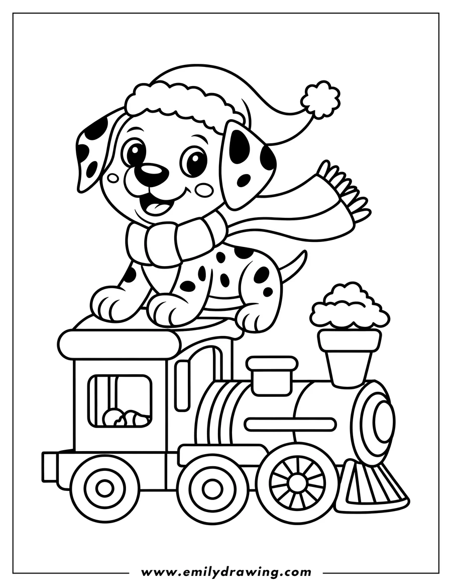 Vector style outline of puppy