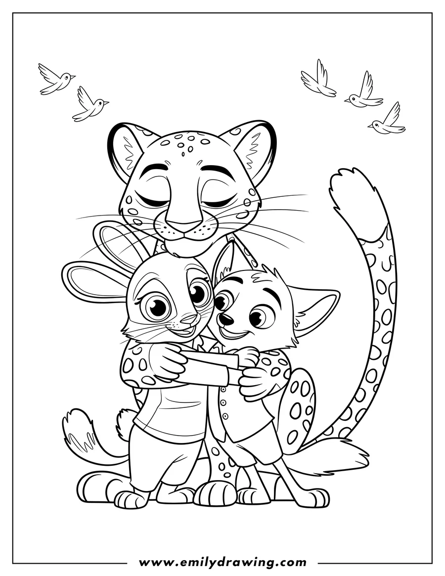 Outline drawing of rabbit