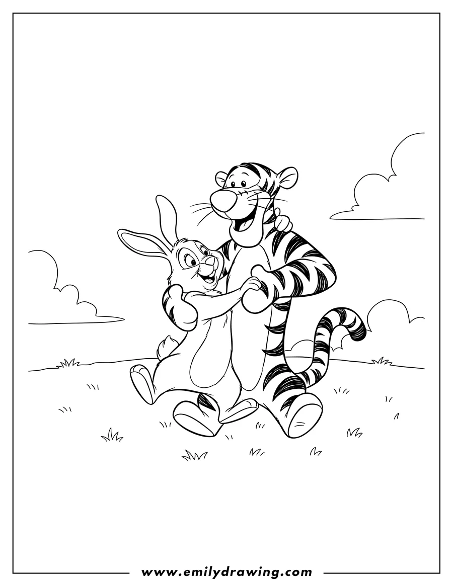 Tigger Coloring Pages - Emily Drawing, image size:900x1165