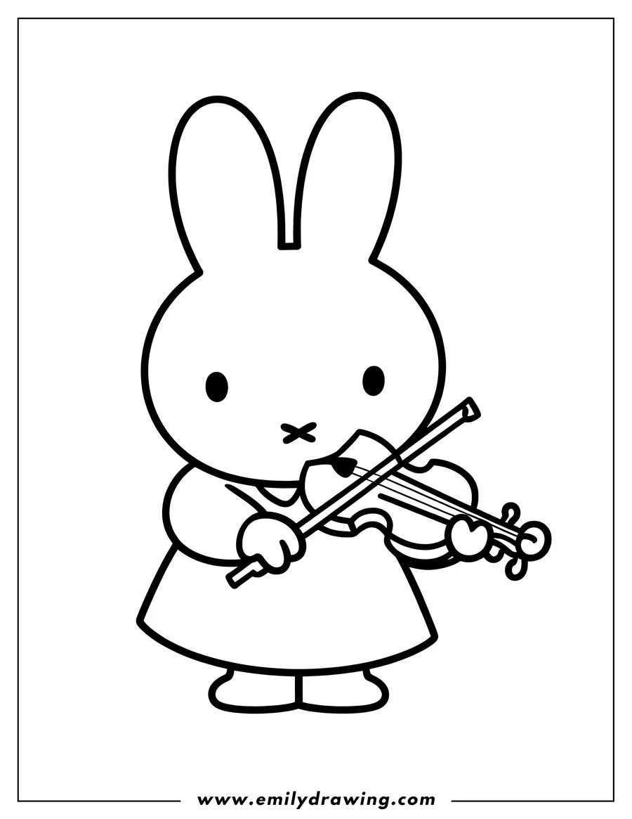 Free printable coloring sheet of rabbit