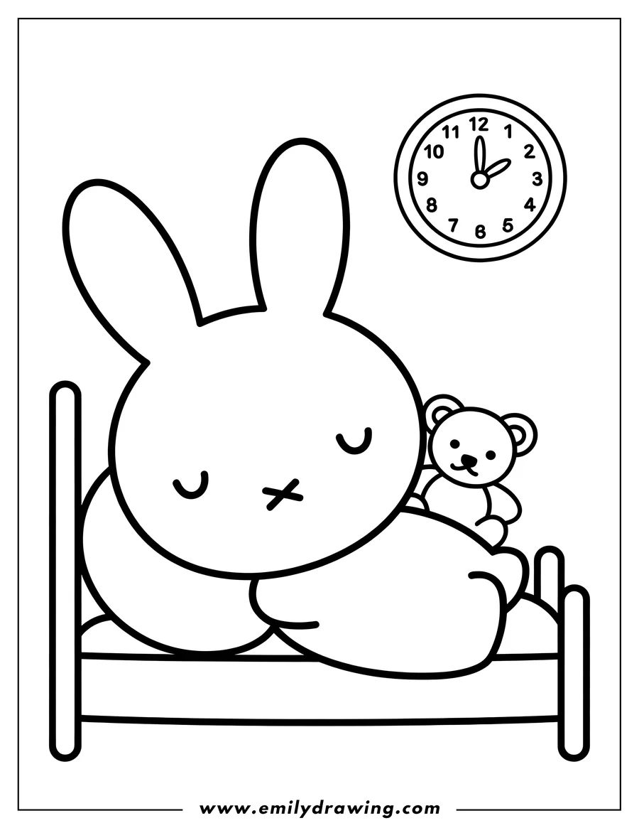 Free to print drawing of rabbit