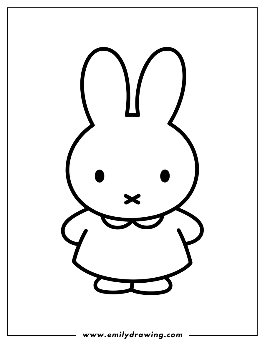 Free to print drawing of rabbit