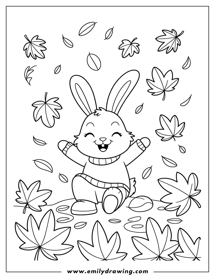 Simple sketch of rabbit to color