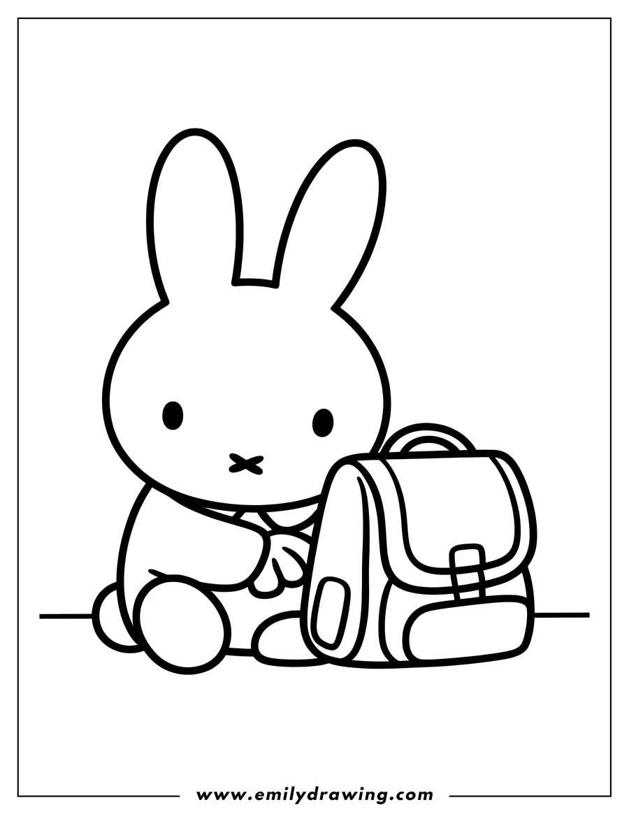 Linear illustration of rabbit