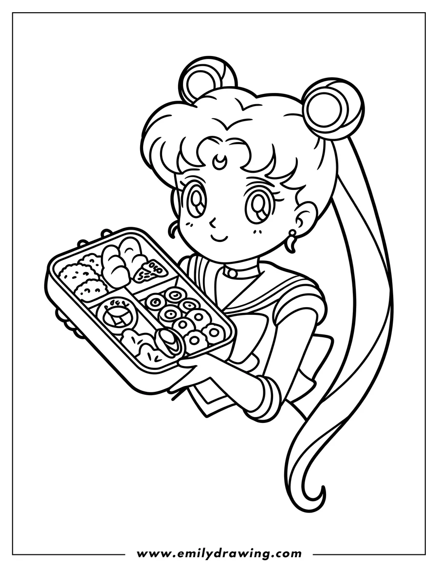 High quality printable anime Character for coloring