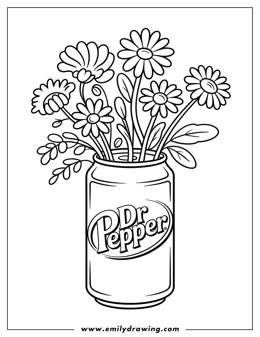 Outline drawing of soda Can