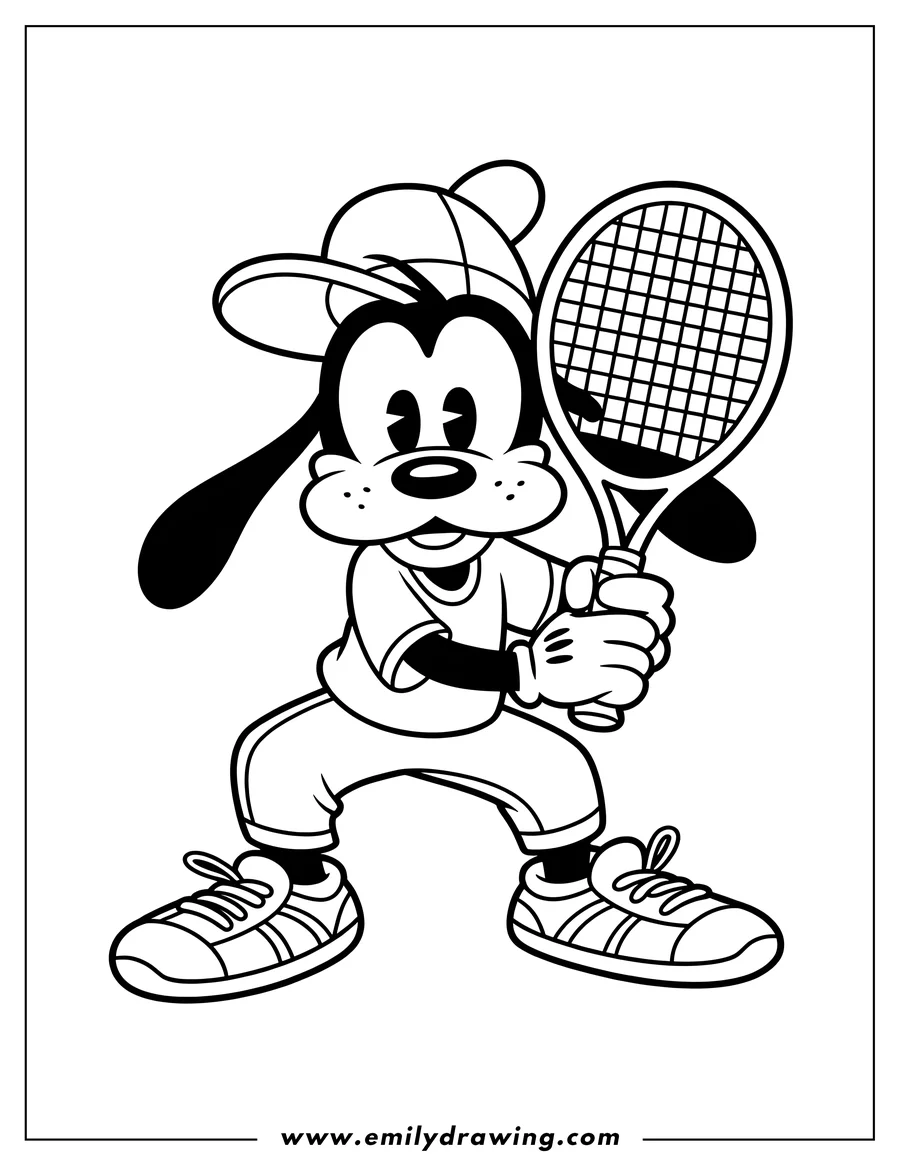 Coloring page of cartoon Dog