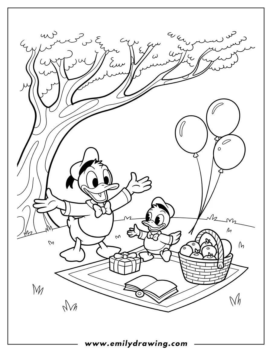 High quality printable duck (Adult) for coloring