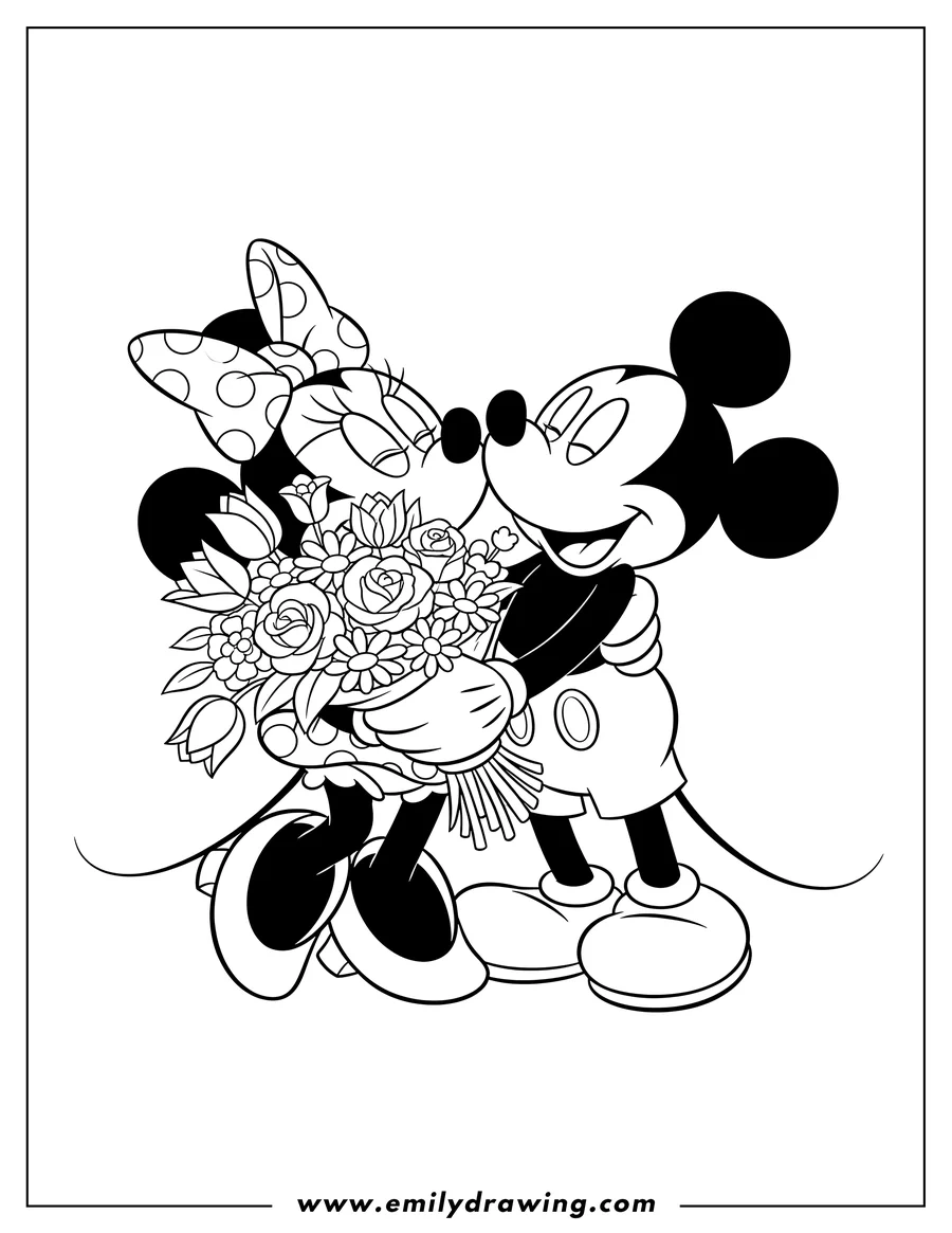 Free printable coloring sheet of minnie Mouse