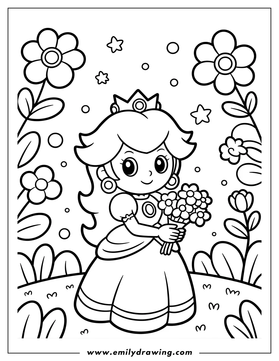 Free to print drawing of princess