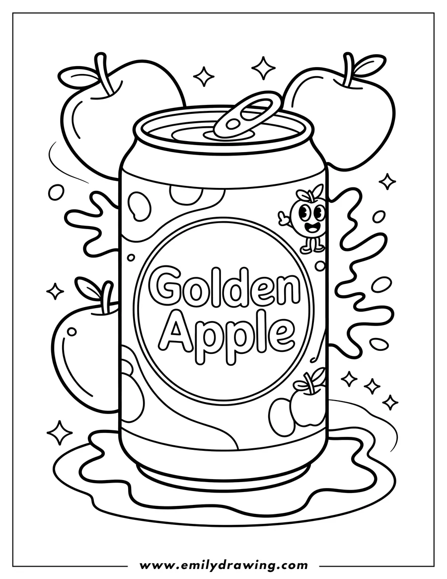 Vector style outline of soda Can