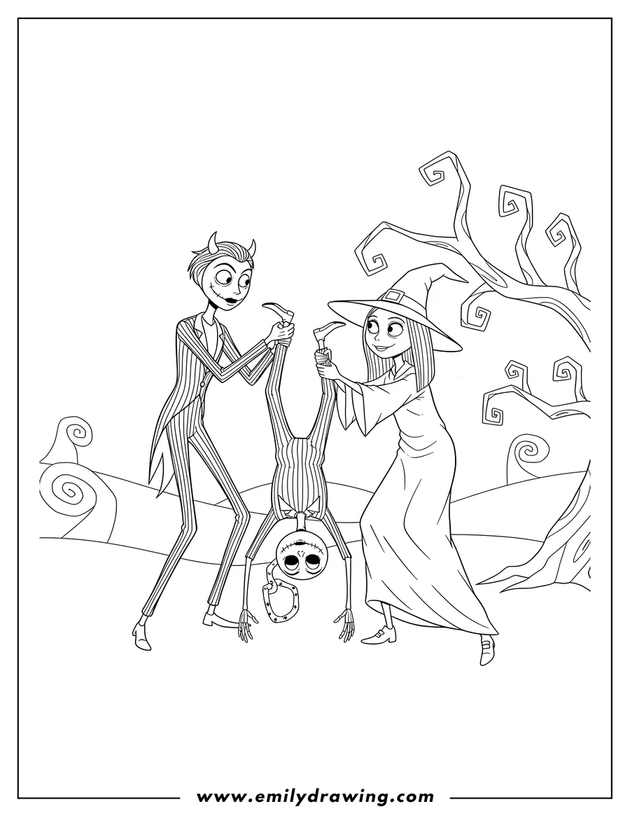 Linear illustration of lock, Shock, and Barrel holding Barrel upside down