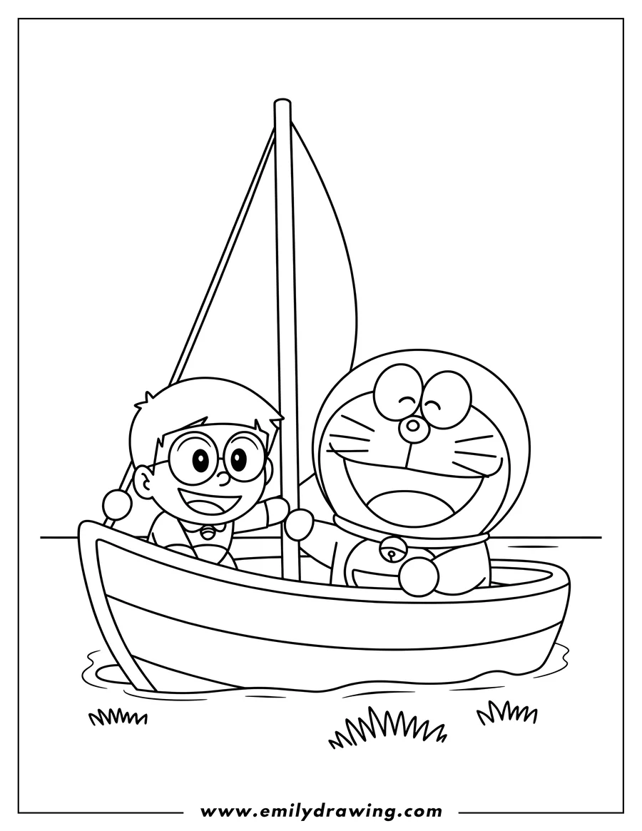 PDF style coloring page: robotic Cat