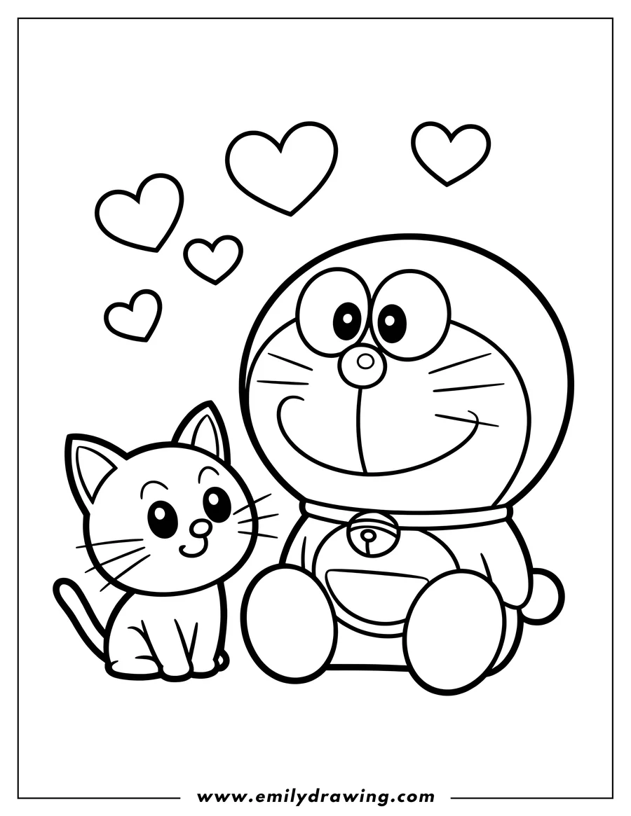 Linear illustration of robotic Cat