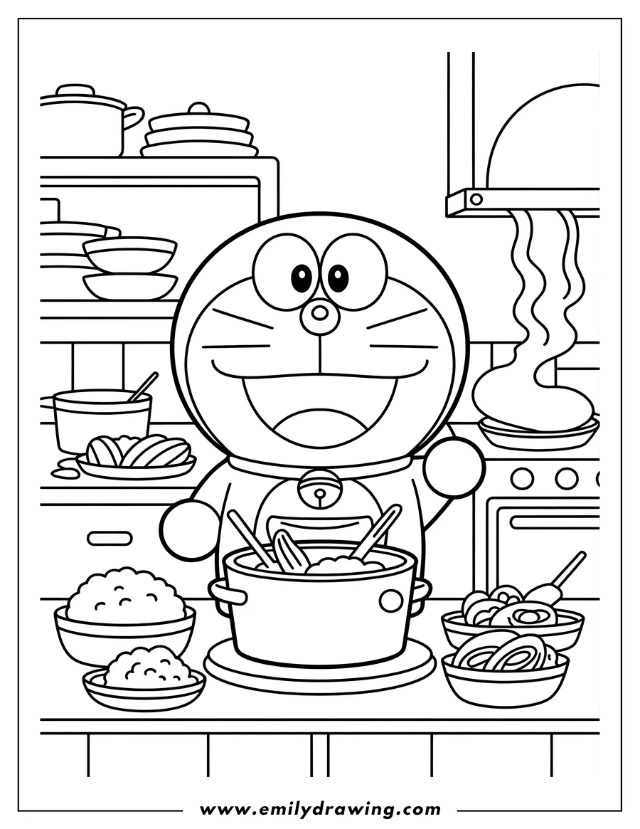 Coloring sheet featuring robotic Cat