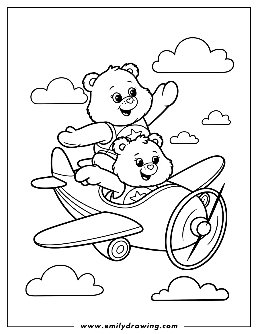Coloring page for kids: bear