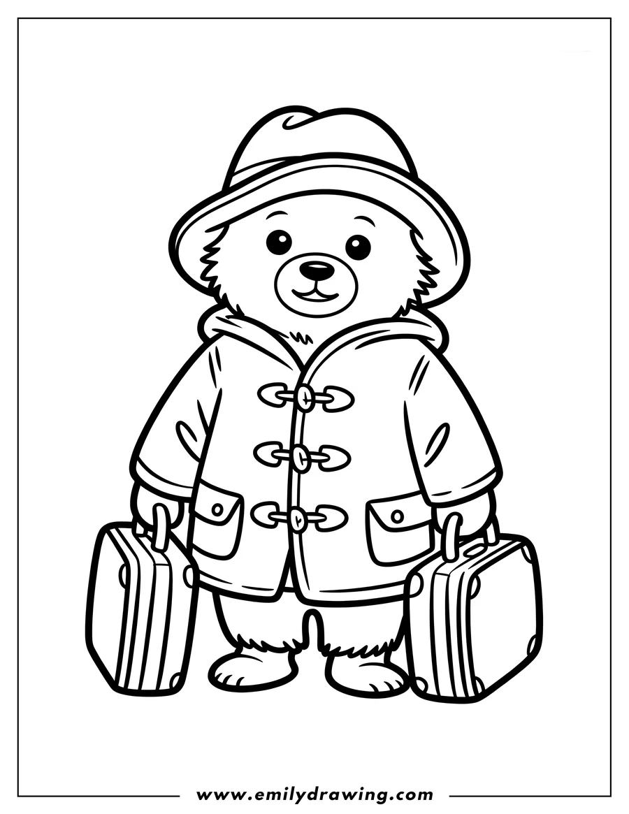 Coloring page of bear