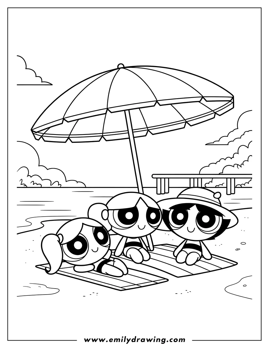 Coloring sheet featuring bubbles