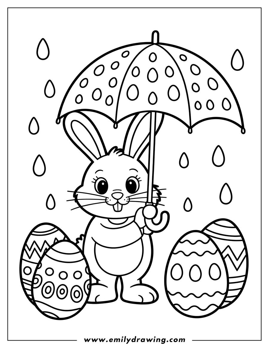 Linear illustration of bunny