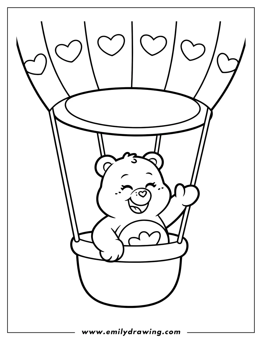 Outline drawing of cartoon Bear