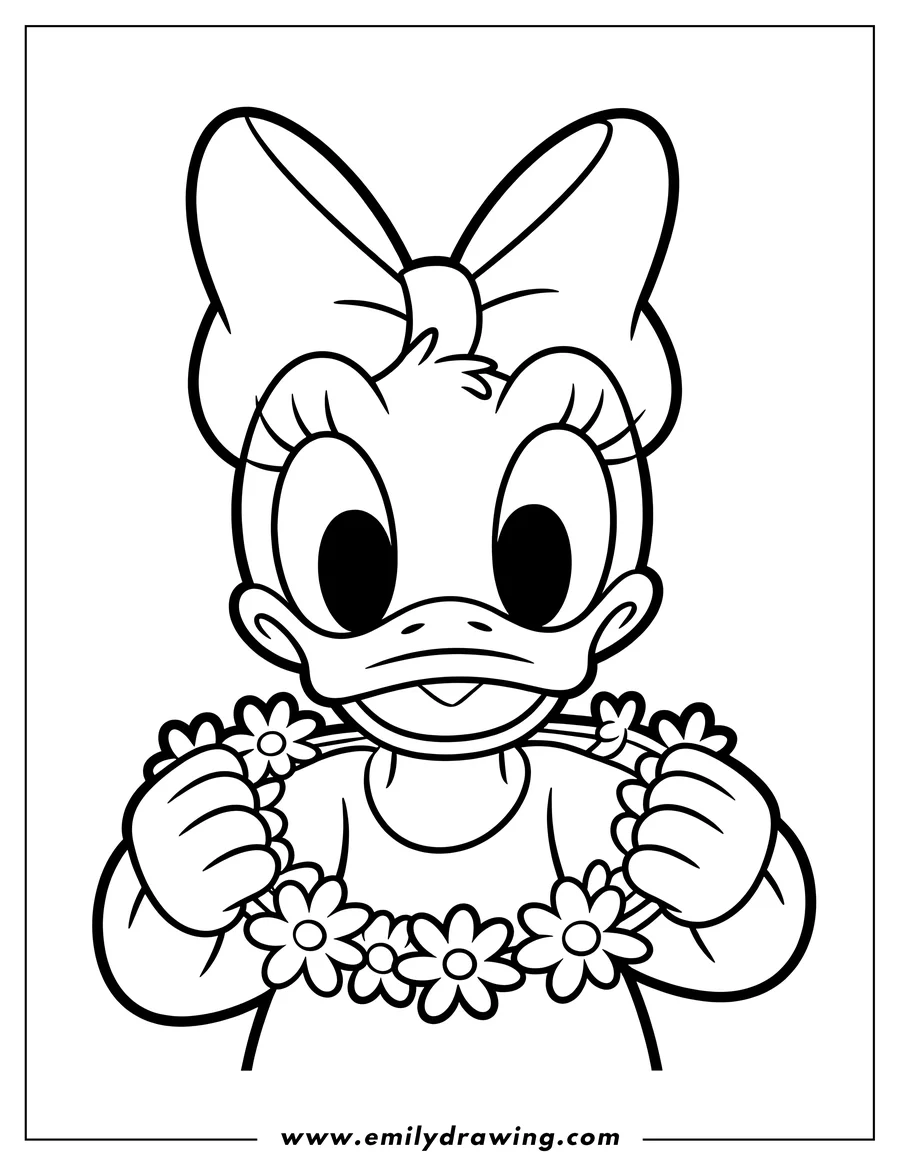 Free to print drawing of daisy Duck