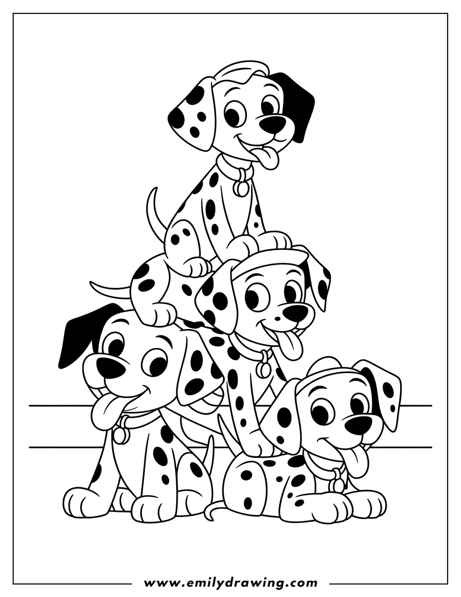 Free to print drawing of dalmatian puppy