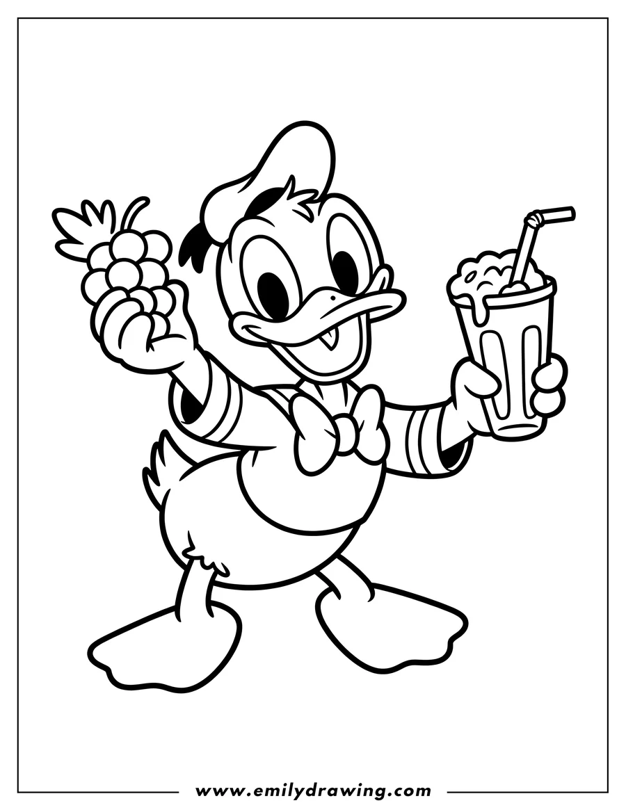 Linear illustration of duck