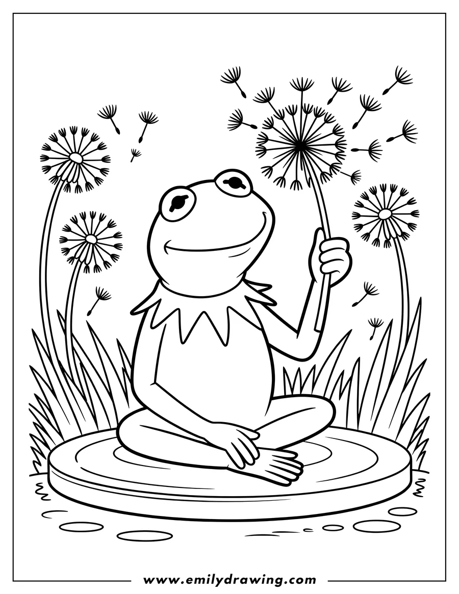 Free to print drawing of frog