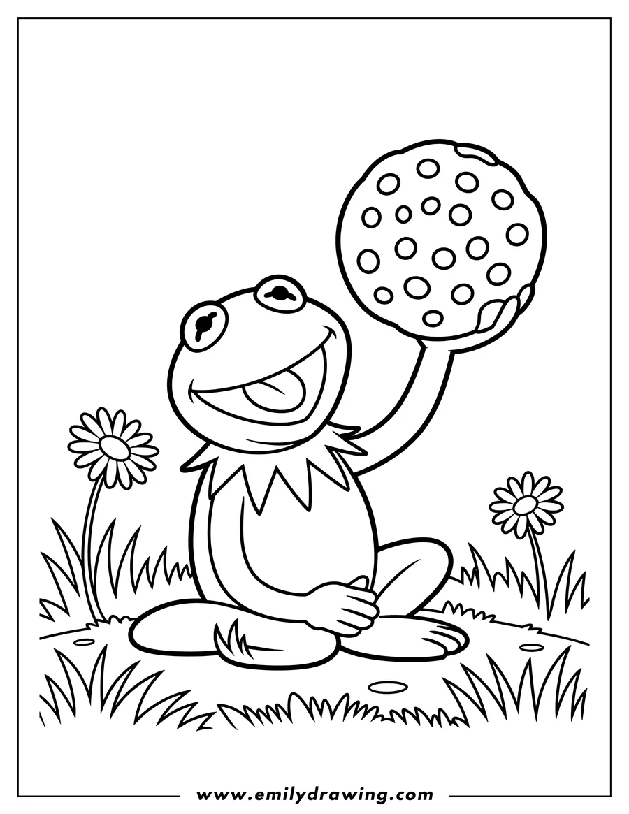 Downloadable coloring page of frog