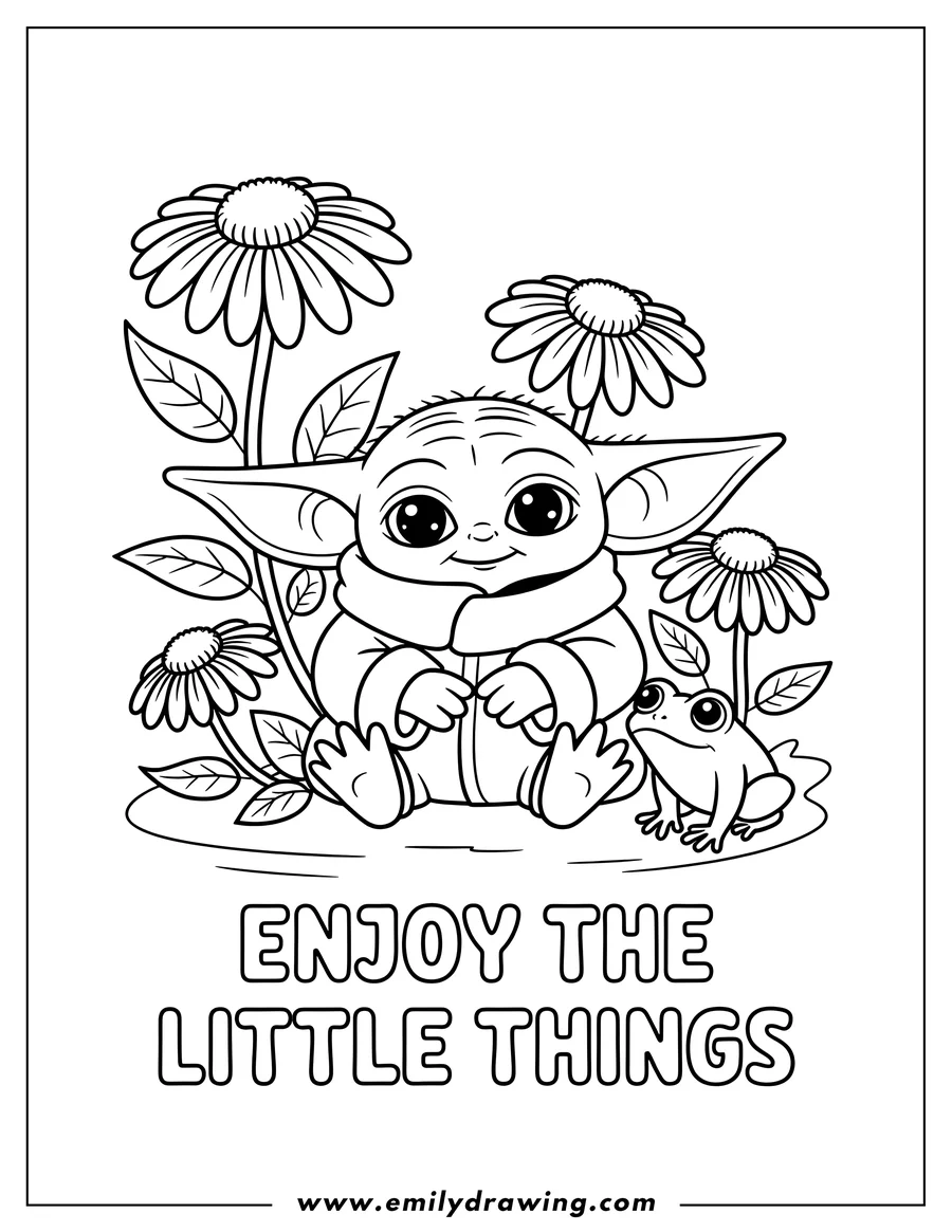 Free to print drawing of grogu