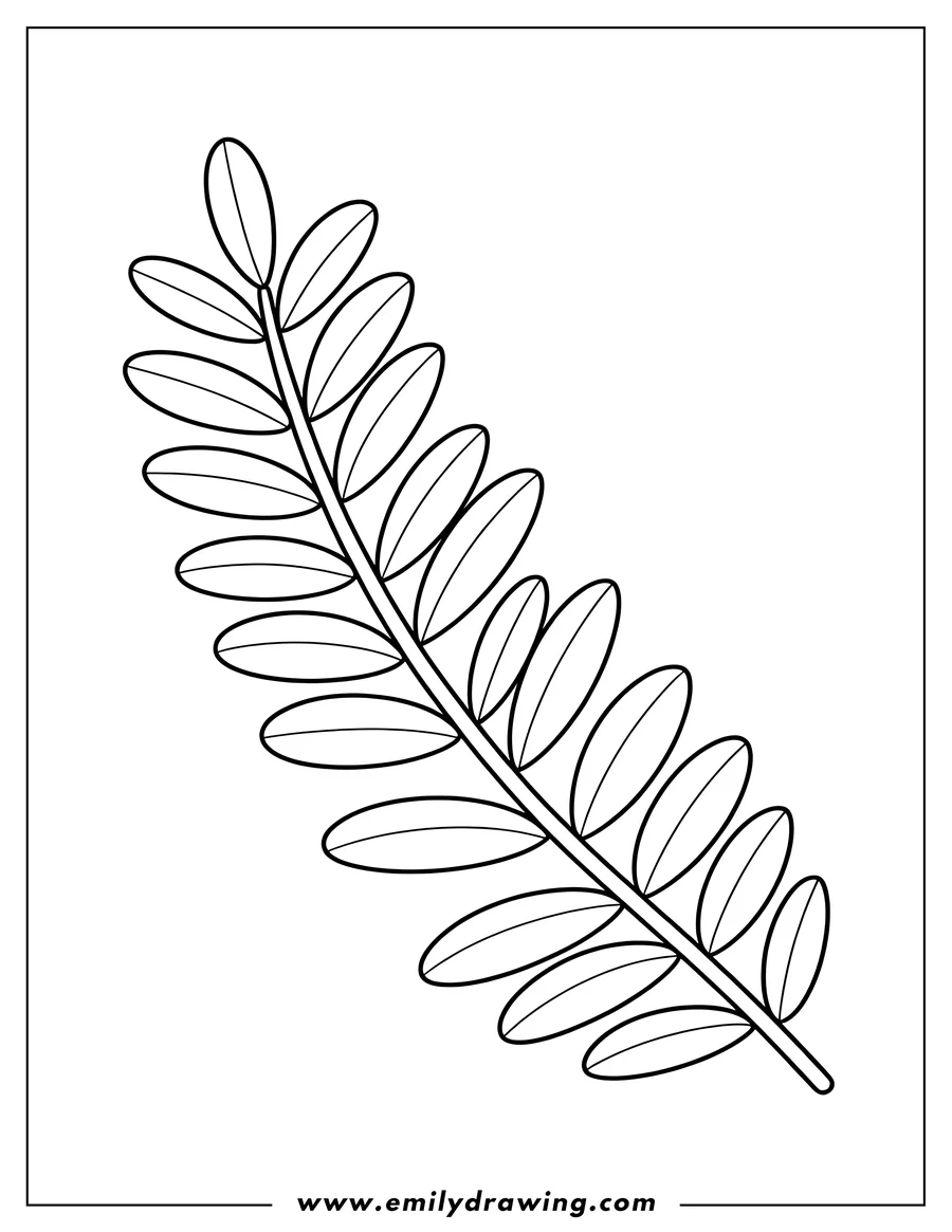 Free printable coloring sheet of plant Sprig