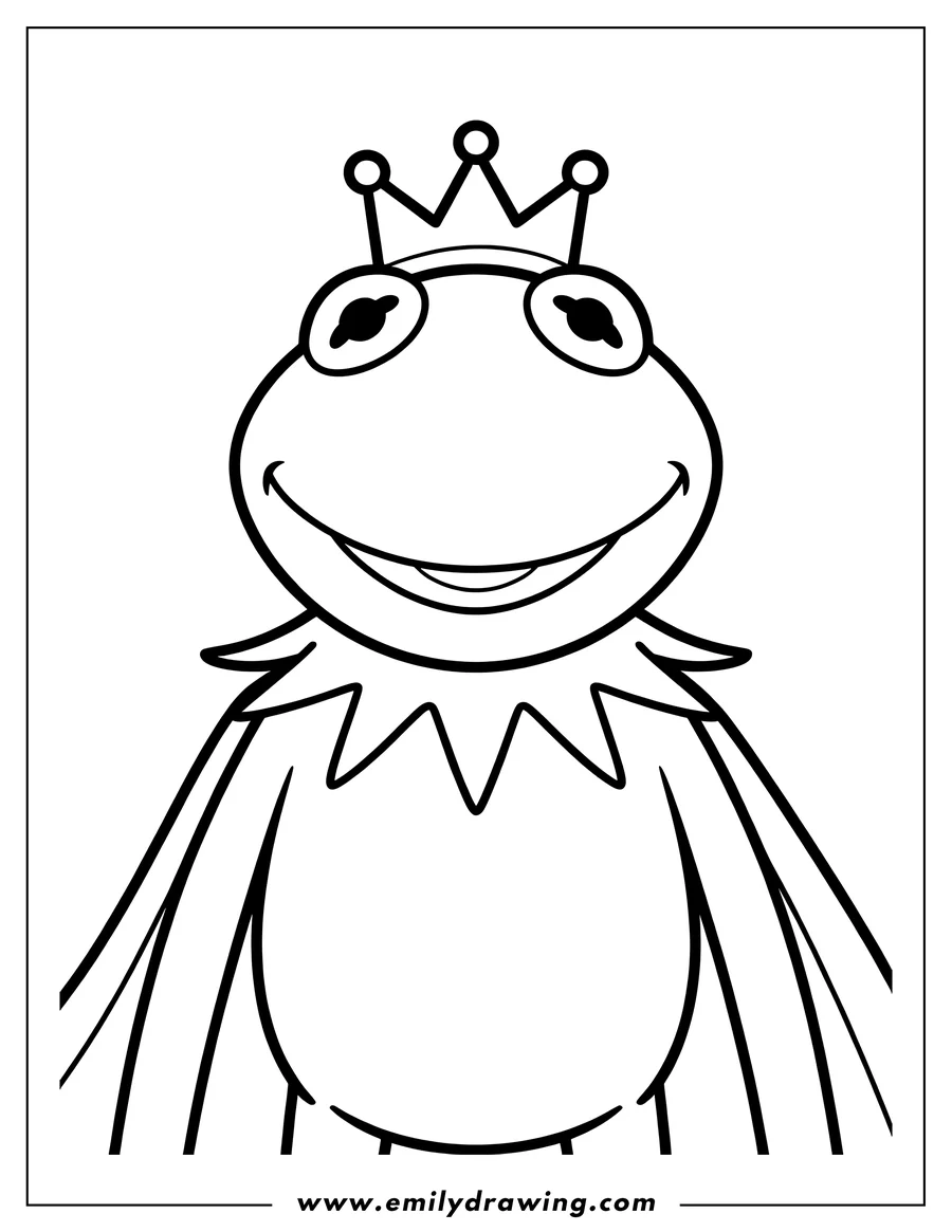 Free printable coloring sheet of frog
