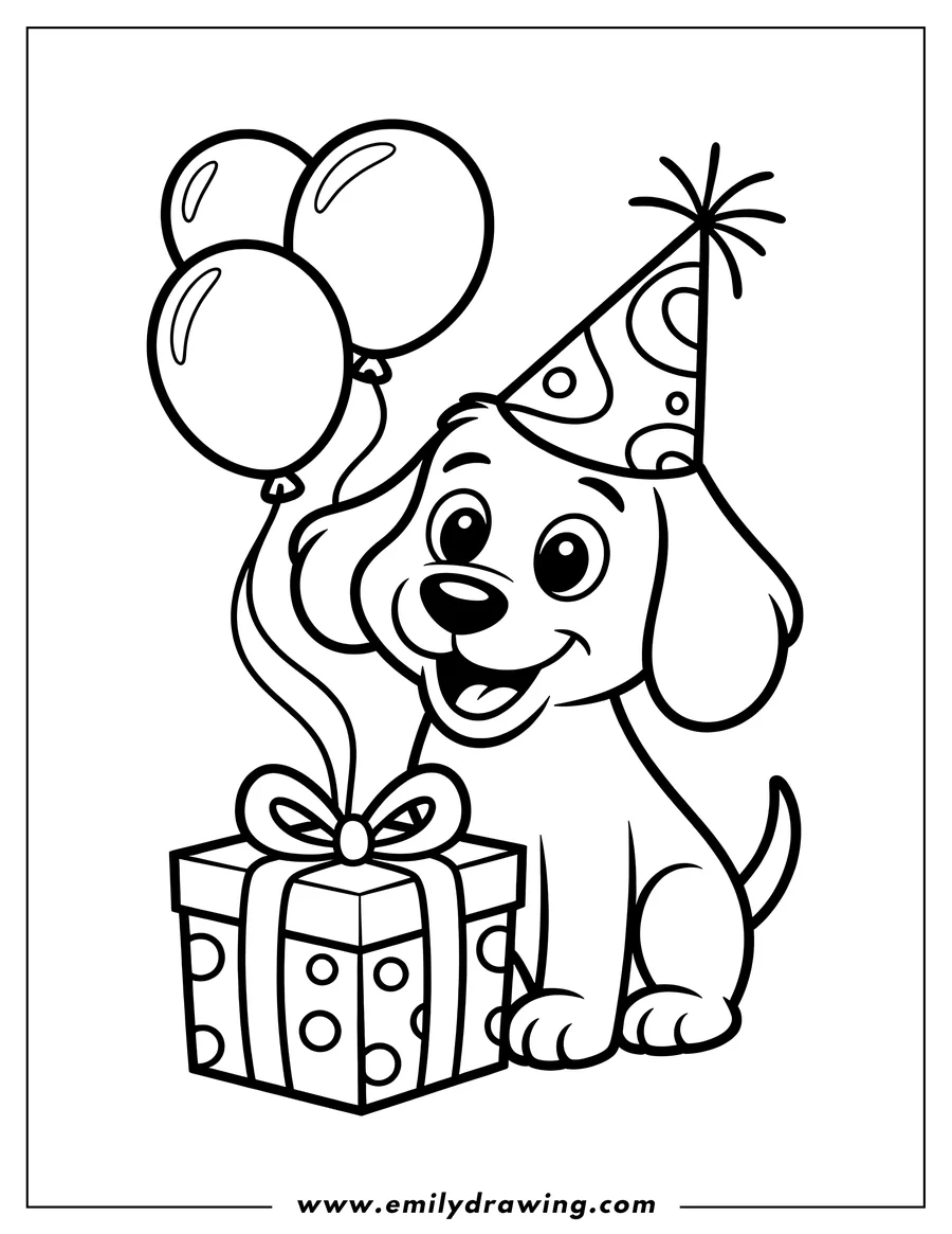 Free to print drawing of puppy