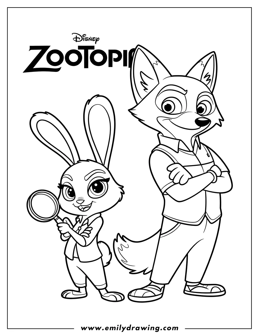 Linear illustration of rabbit