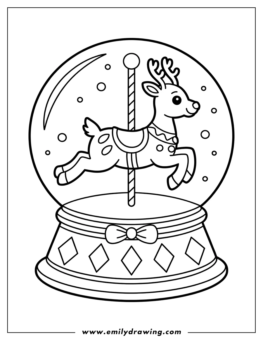Clean line drawing: reindeer