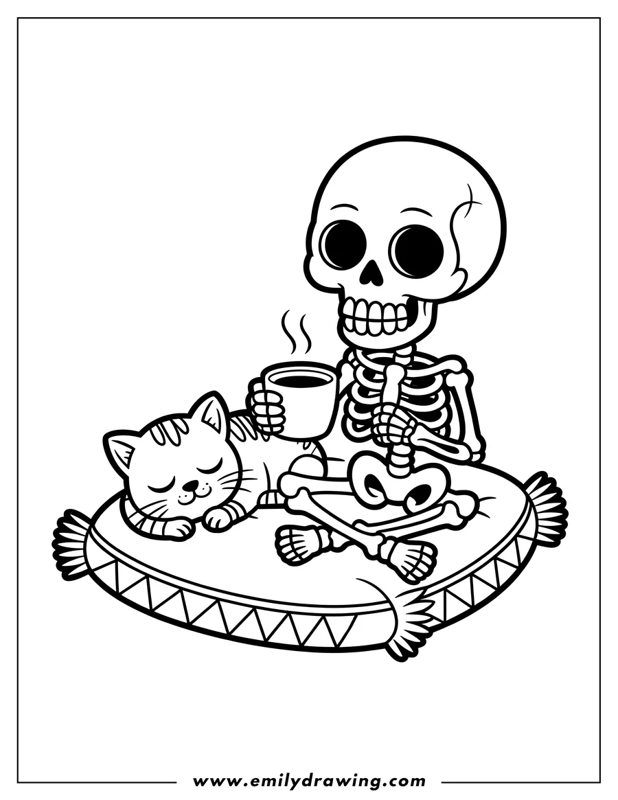 Outline drawing of skeleton