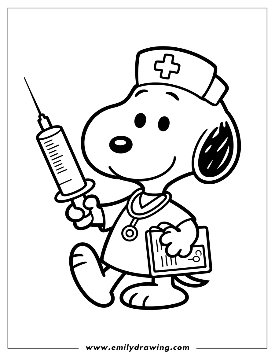 Free to print drawing of snoopy