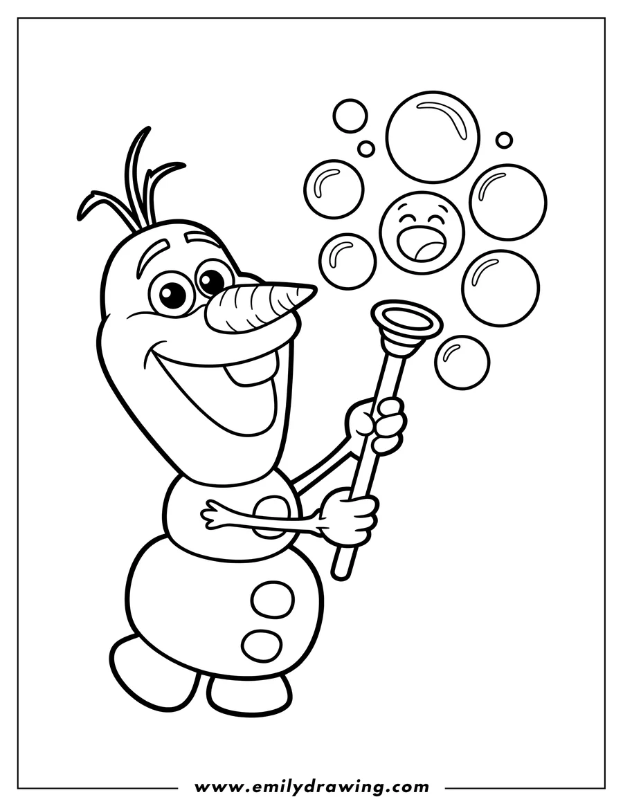 High quality printable snowman for coloring