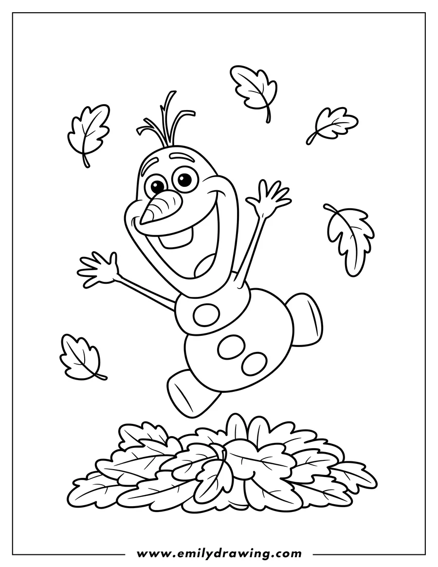 Free printable coloring sheet of snowman