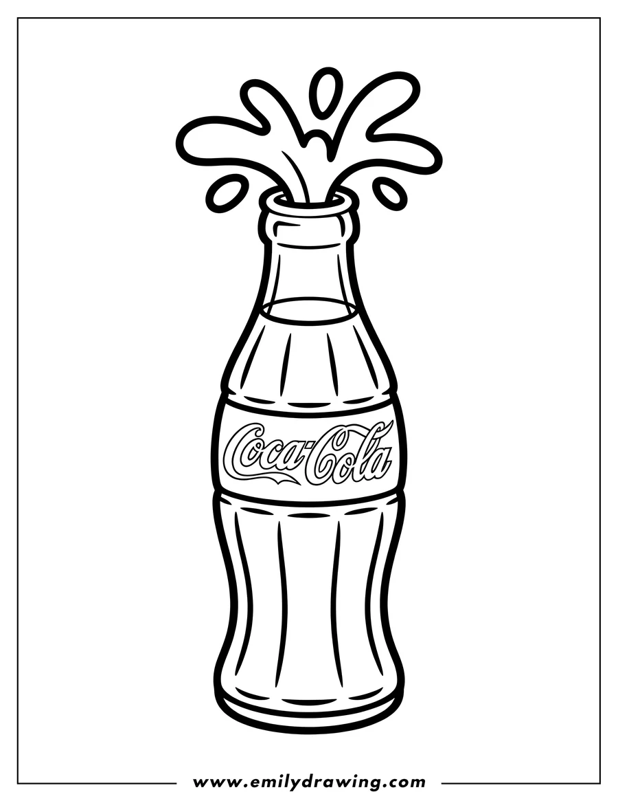 Free to print drawing of soda Bottle