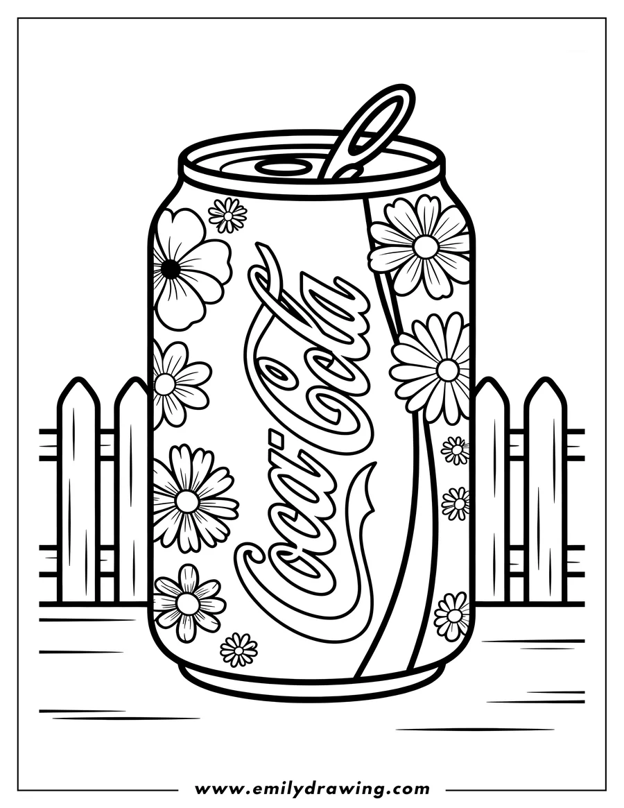 Coloring page of soda Can