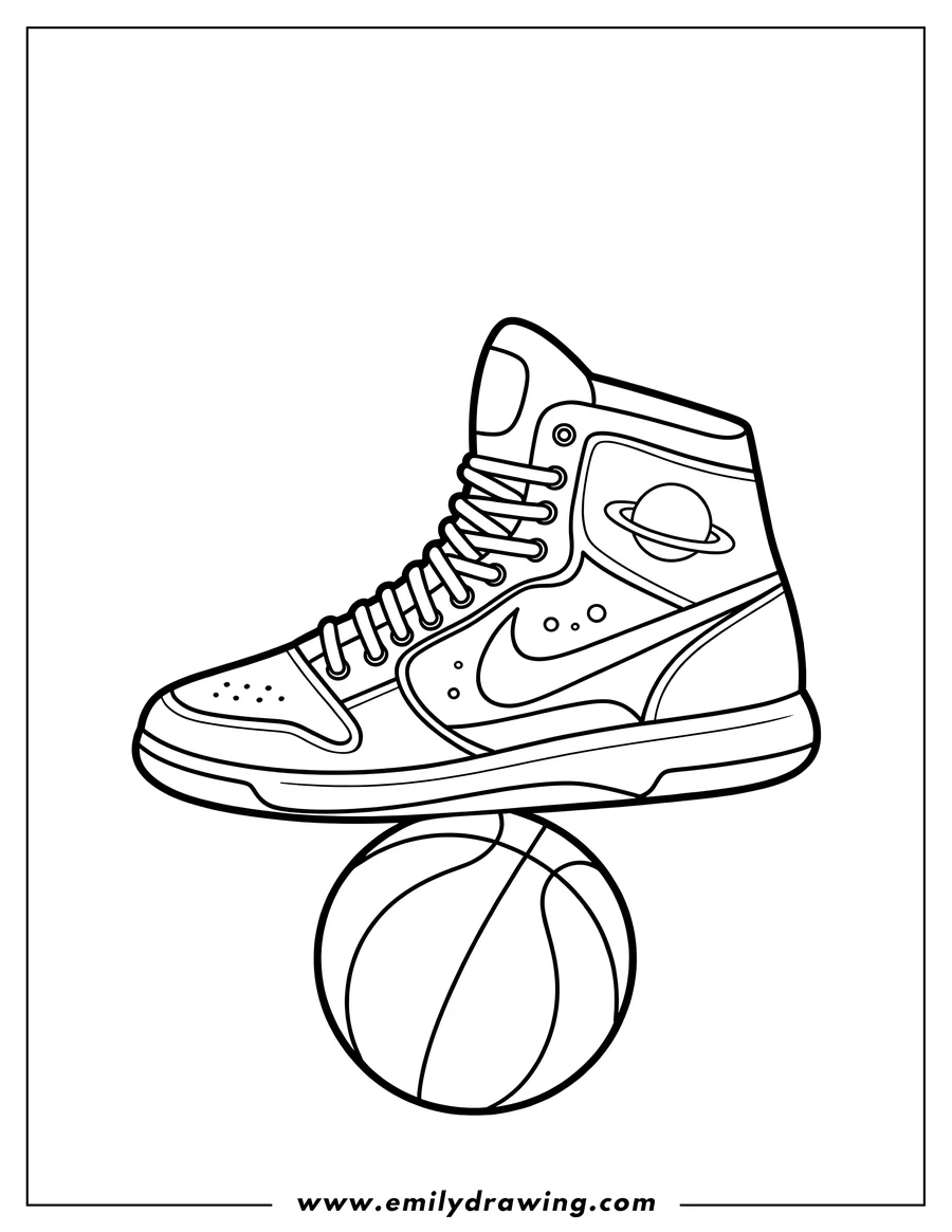 Clean line drawing: sneaker