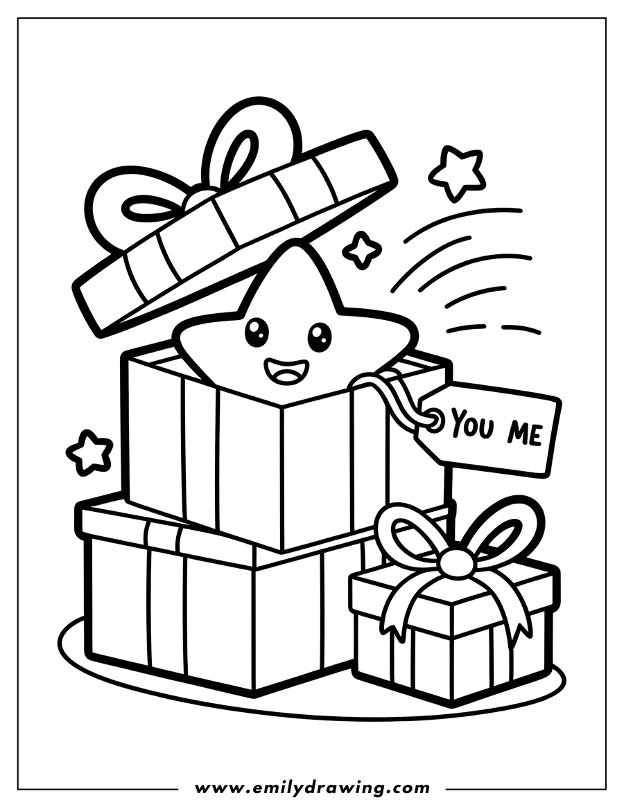 Coloring page for kids: star