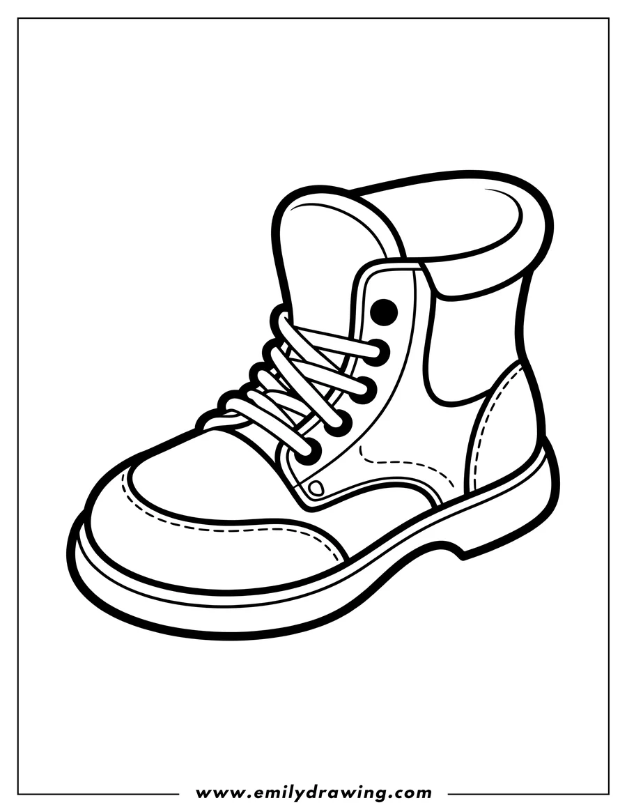 Coloring page for kids: boot