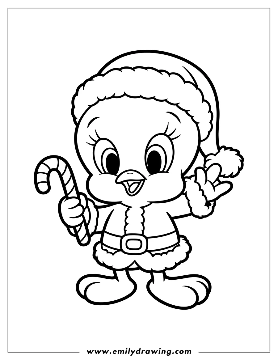 Downloadable coloring page of tweety Bird