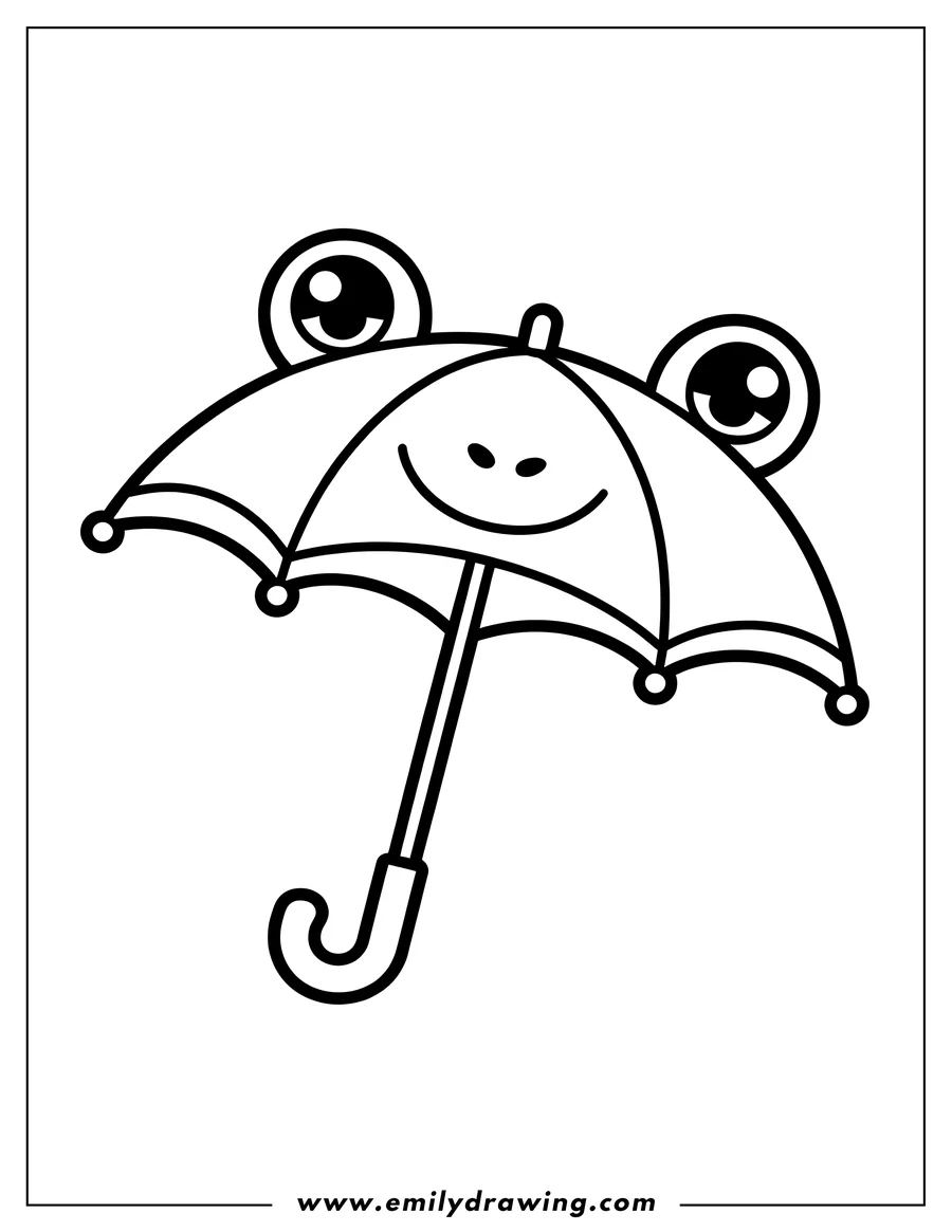 Simple sketch of umbrella to color