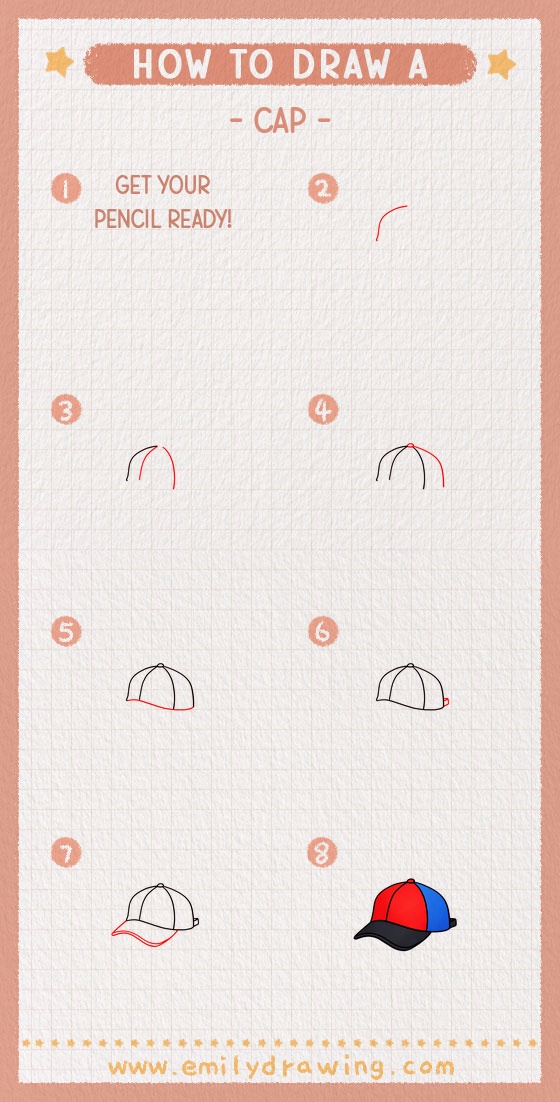 how to draw a cap pinterest pin