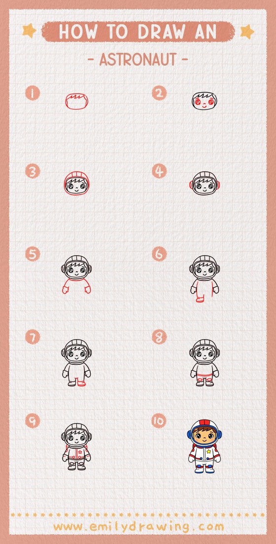 how to draw an astronaut pinterest pin