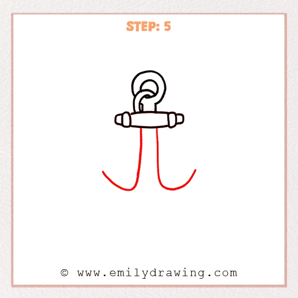 how to draw an anchor - Step 5