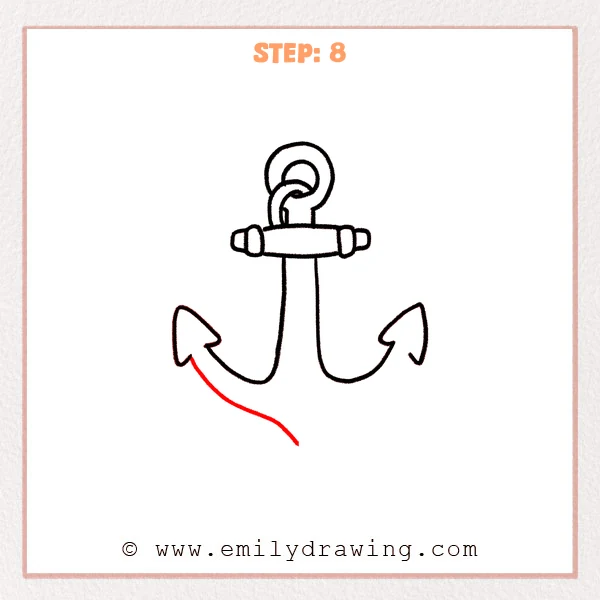 how to draw an anchor - Step 8